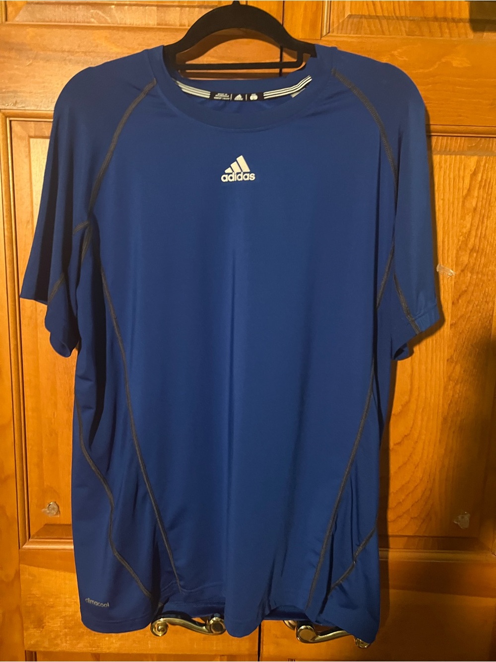 adidas Men’s Blue Short-Sleeve Swim Rash Guard